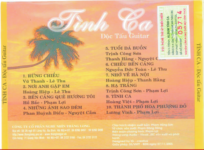 Tình ca - Độc tấu Guitar 2 Tình ca - Độc tấu Guitar - Hình ảnh 2