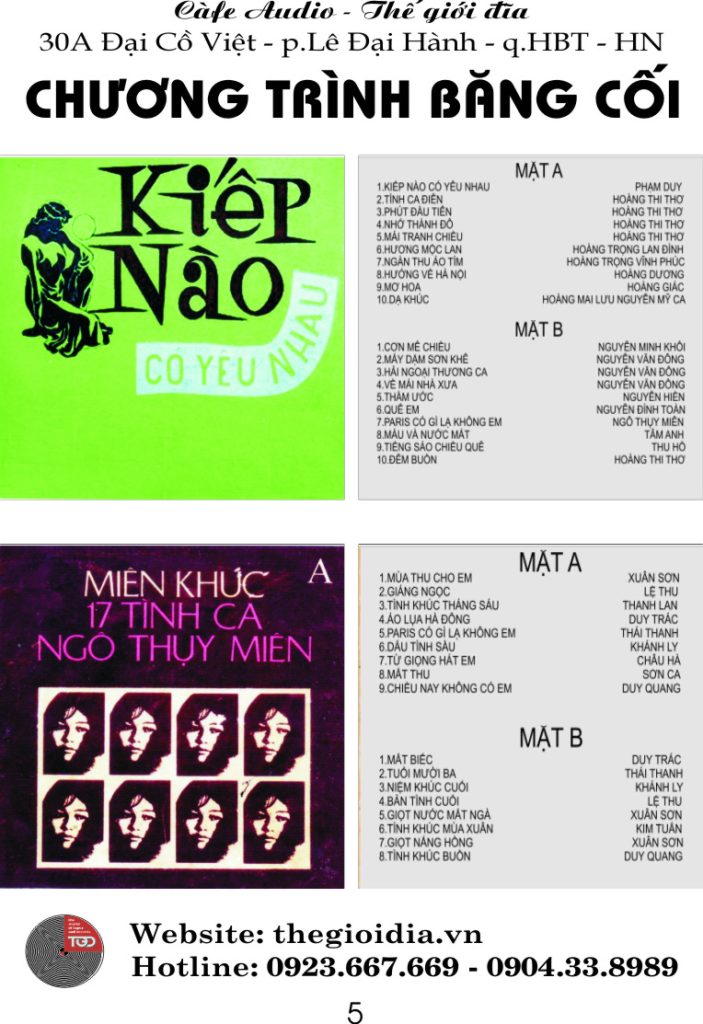 Album Băng Cối & Băng Cassette phát hành trước 1975 12 Album Băng Cối & Băng Cassette phát hành trước 1975 - Hình ảnh 6