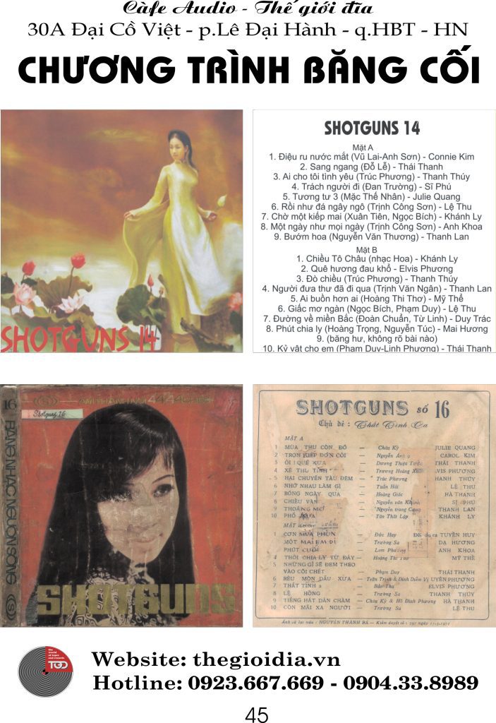 SHOTGUNS 14 , SHOTGUNS SỐ 16 CHỦ ĐỀ : THẤT TÌNH CA 3 SHOTGUNS 14 , SHOTGUNS SỐ 16 CHỦ ĐỀ : THẤT TÌNH CA