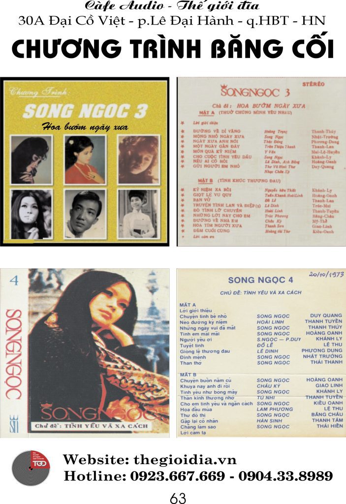 SONG NGỌC 3 CHỦ ĐỀ : HOA BƯỚM NGÀY XƯA , SONG NGỌC 4 CHỦ ĐỀ : TÌNH YÊU VÀ XA CÁCH 3 SONG NGỌC 3 CHỦ ĐỀ : HOA BƯỚM NGÀY XƯA , SONG NGỌC 4 CHỦ ĐỀ : TÌNH YÊU VÀ XA CÁCH