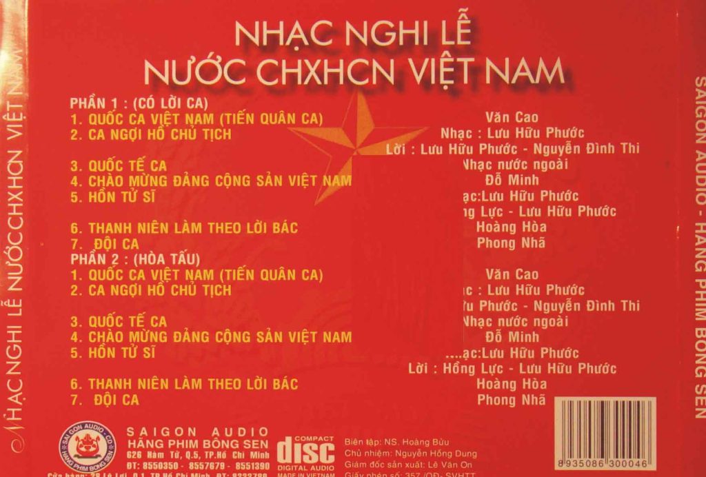 NHẠC ĐỎ - NHẠC NGHI LỄ NƯỚC CỘNG HÒA XÃ HỘI CHỦ NGHĨA VIỆT NAM 4 NHẠC ĐỎ - NHẠC NGHI LỄ NƯỚC CỘNG HÒA XÃ HỘI CHỦ NGHĨA VIỆT NAM - Hình ảnh 2